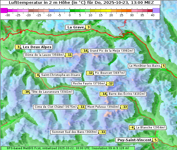 Temperatur, 23. 10. 2025