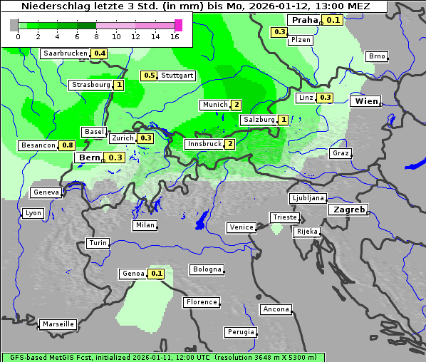 Niederschlag, 12. 1. 2026