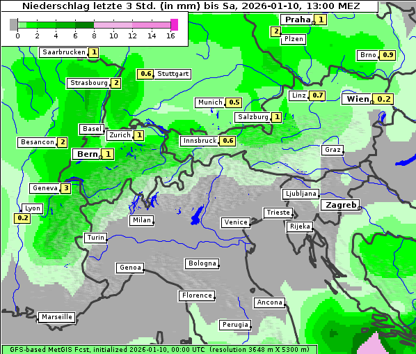 Niederschlag, 10. 1. 2026