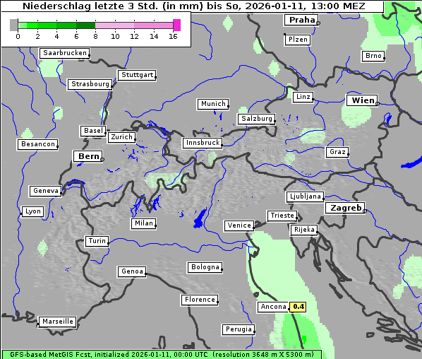 Niederschlag, 11. 1. 2026
