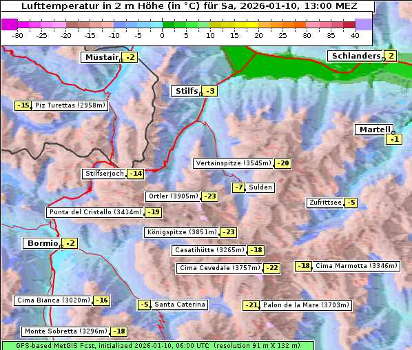 Temperatur, 10. 1. 2026