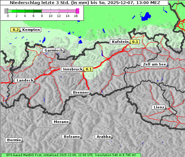 Niederschlag, 7. 12. 2025