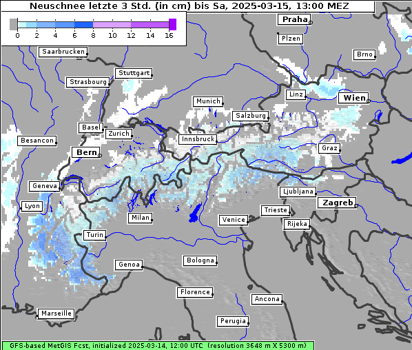 Neuschnee, 15. 3. 2025