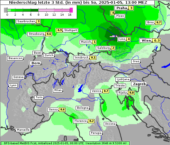 Niederschlag, 5. 1. 2025