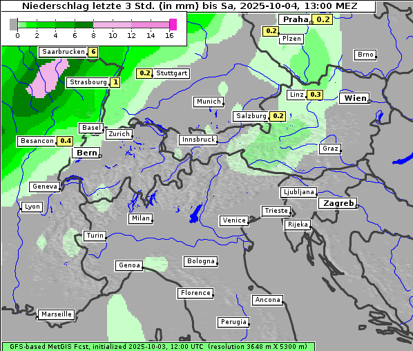 Niederschlag, 4. 10. 2025