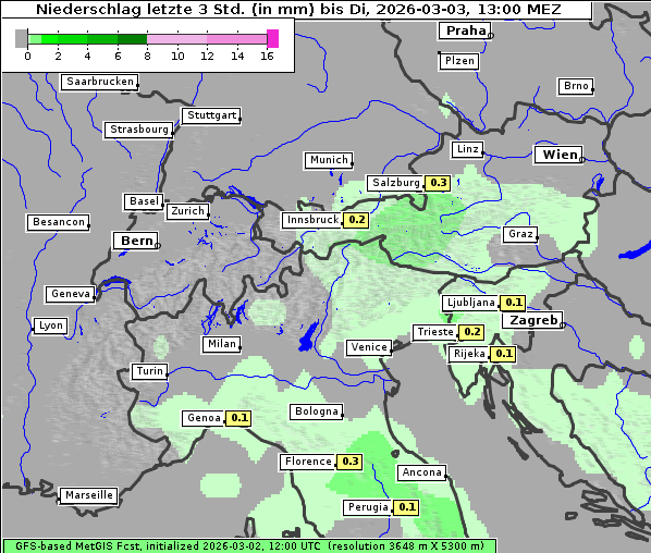 Niederschlag, 3. 3. 2026
