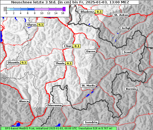 Neuschnee, 3. 1. 2025