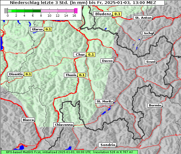 Niederschlag, 3. 1. 2025