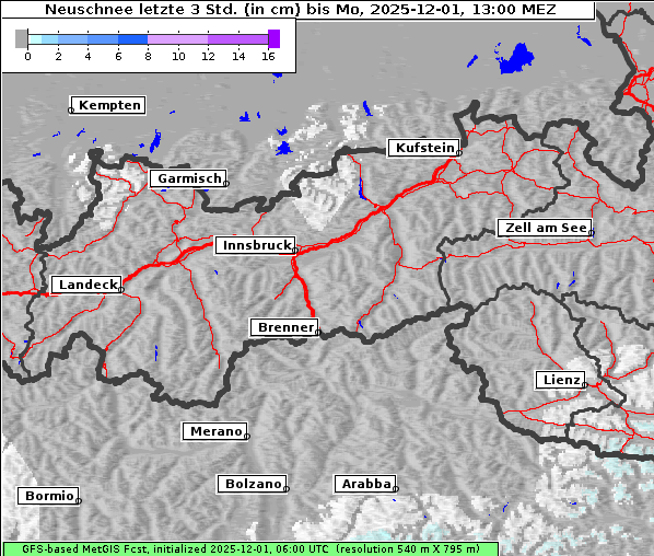 Neuschnee, 1. 12. 2025