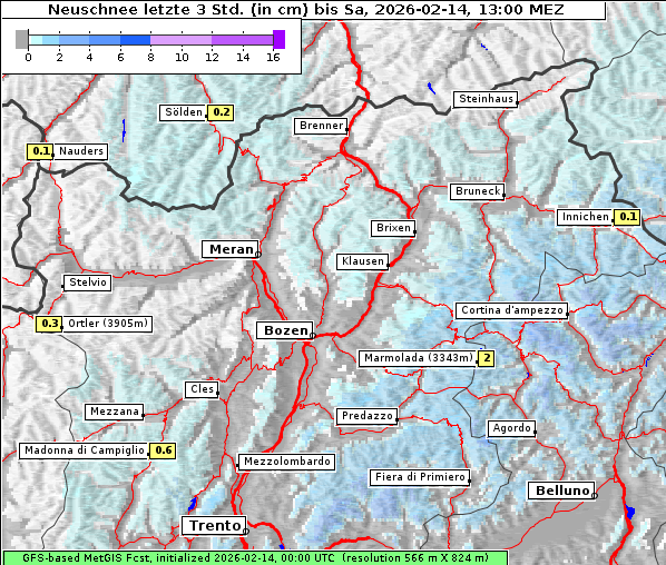 Neuschnee, 14. 2. 2026