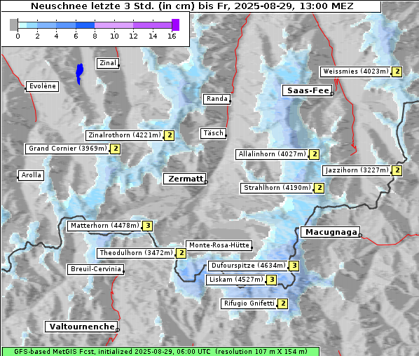 Neuschnee, 29. 8. 2025
