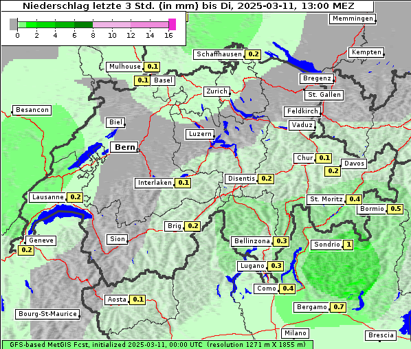 Niederschlag, 11. 3. 2025