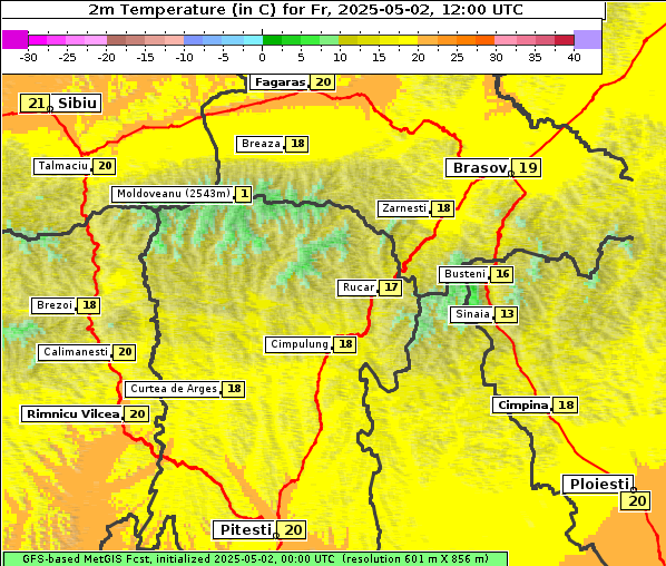 Temperatur, 2. 5. 2025