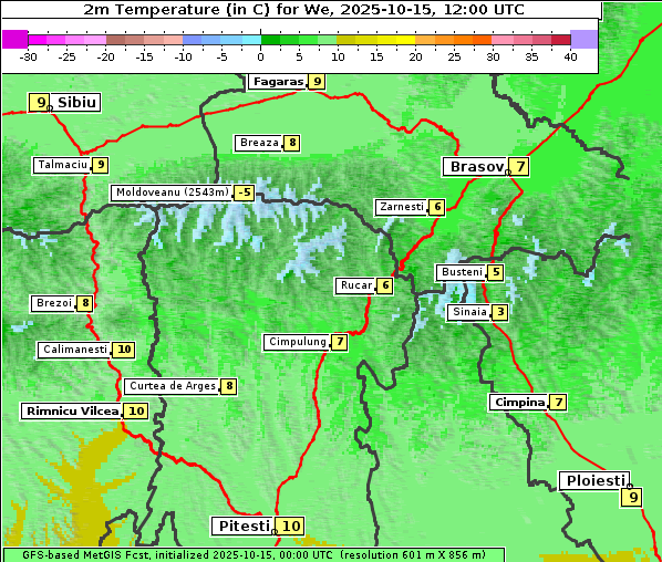 Temperatur, 15. 10. 2025