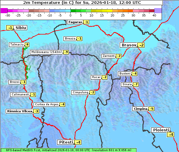 Temperatur, 18. 1. 2026