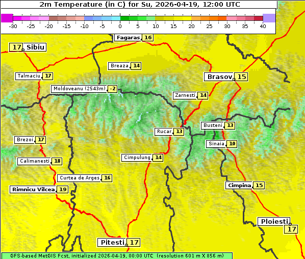 Temperatur, 19. 4. 2026