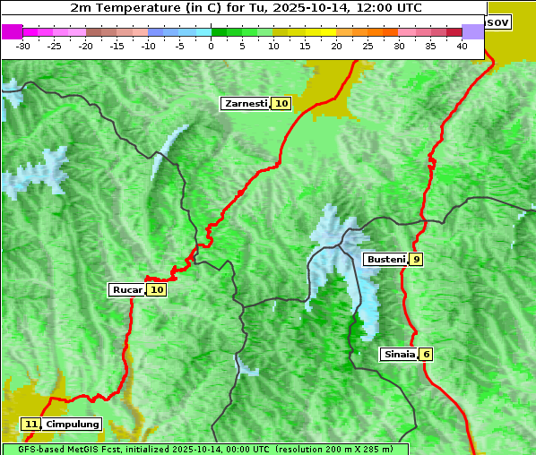 Temperatur, 14. 10. 2025