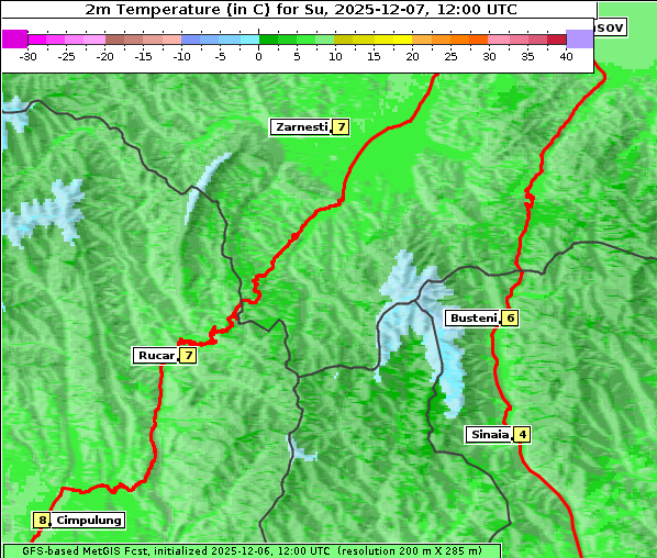 Temperatur, 7. 12. 2025