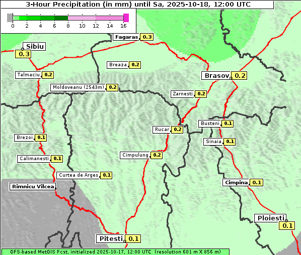 Niederschlag, 18. 10. 2025