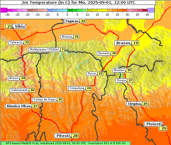 Temperatur, 1. 9. 2025