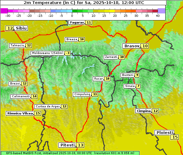 Temperatur, 18. 10. 2025