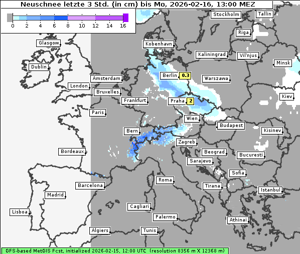 Neuschnee, 16. 2. 2026