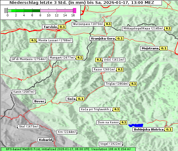 Niederschlag, 17. 1. 2026