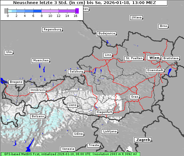 Neuschnee, 18. 1. 2026