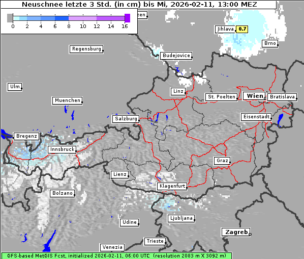 Neuschnee, 11. 2. 2026