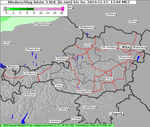 Niederschlag, 17. 11. 2024