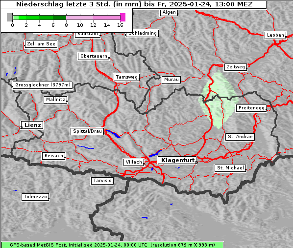 Niederschlag, 24. 1. 2025