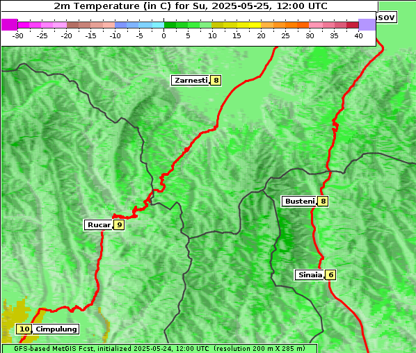 Temperatur, 25. 5. 2025