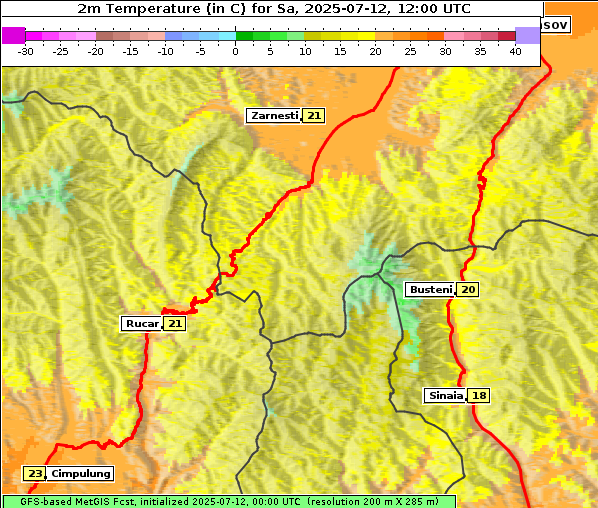 Temperatur, 12. 7. 2025