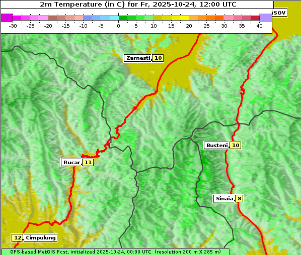 Temperatur, 24. 10. 2025