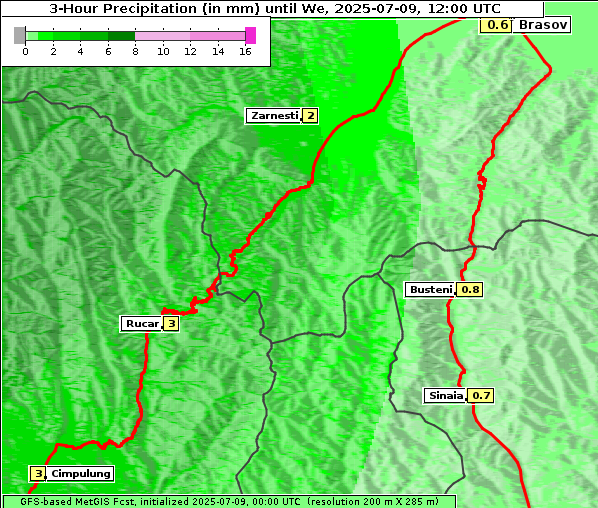Niederschlag, 9. 7. 2025