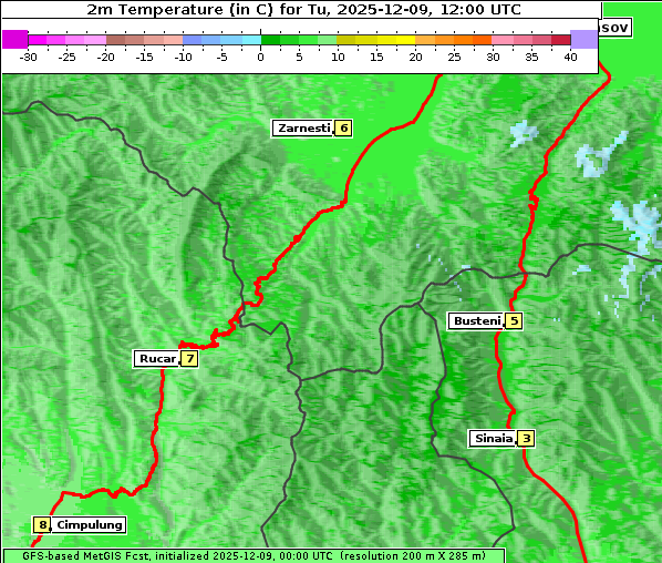 Temperatur, 9. 12. 2025
