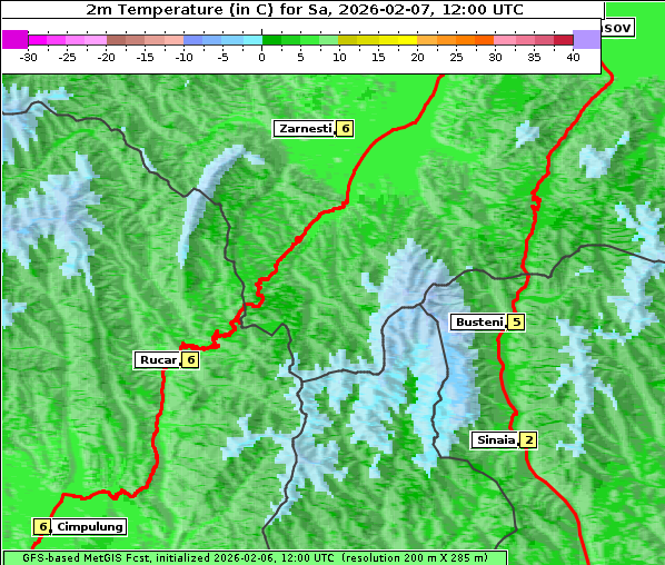 Temperatur, 7. 2. 2026