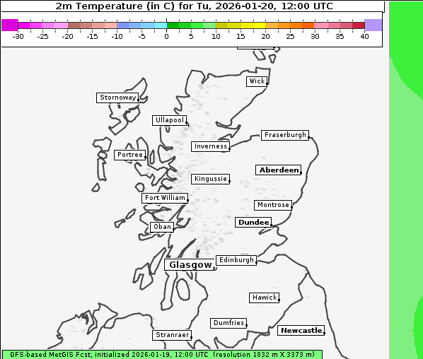 Temperatur, 20. 1. 2026
