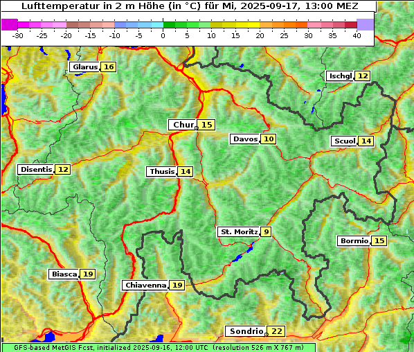 Temperatur, 17. 9. 2025