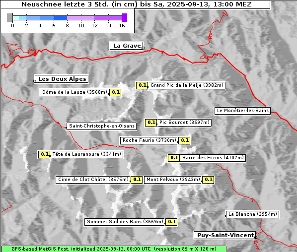 Neuschnee, 13. 9. 2025