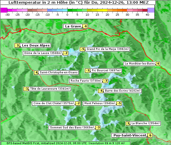 Temperatur, 26. 12. 2024