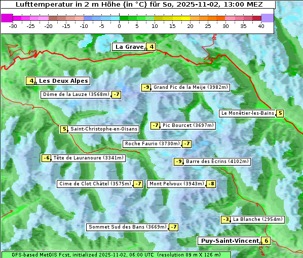 Temperatur, 2. 11. 2025