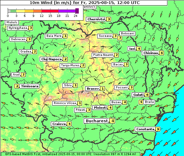 Wind, 15. 8. 2025