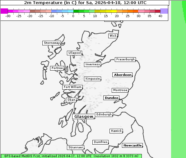 Temperatur, 18. 4. 2026