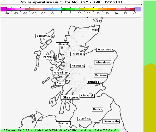 Temperatur, 8. 12. 2025