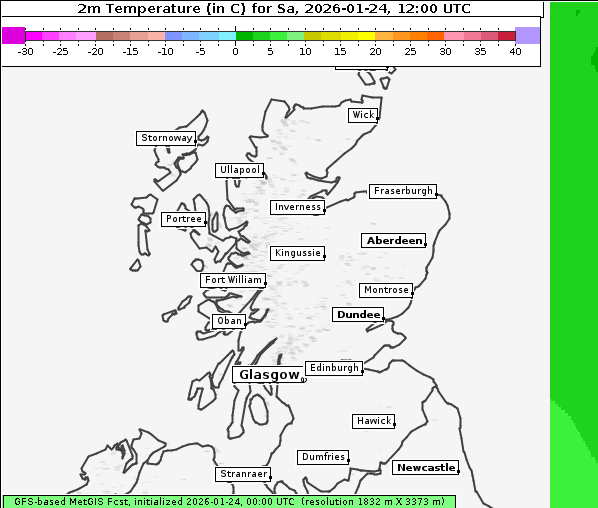 Temperatur, 24. 1. 2026