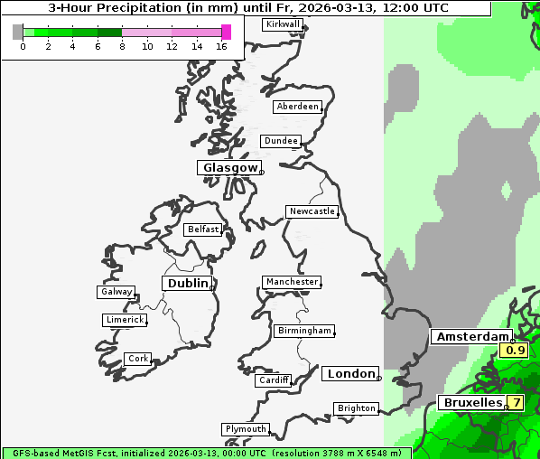 Niederschlag, 13. 3. 2026