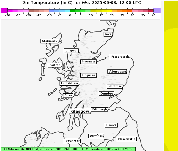 Temperatur, 3. 9. 2025