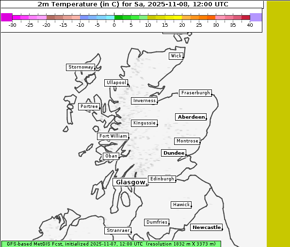Temperatur, 8. 11. 2025