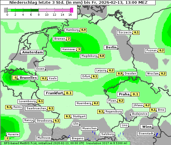 Niederschlag, 13. 2. 2026
